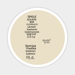 Smile in different languages design Magnet